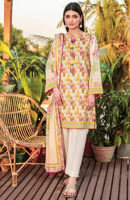 Orient - Unstitched 2 Piece Printed Lawn Shirt Dupatta