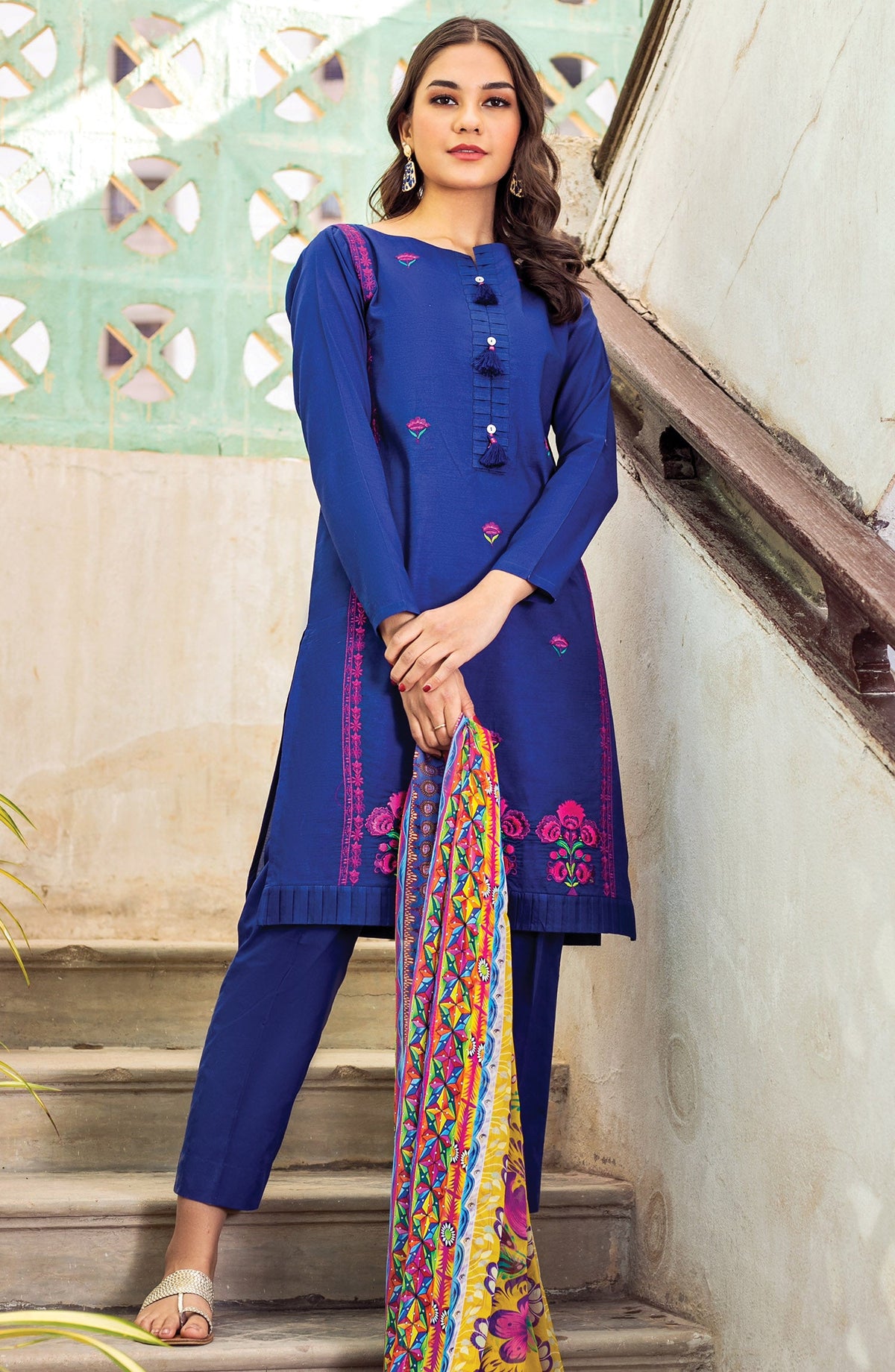 Orient - Unstitched 3 Piece Embroidered Lawn Suit