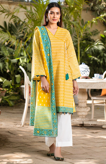 Orient - Unstitched 2 Piece Printed Lawn Shirt Chiffon Dupatta