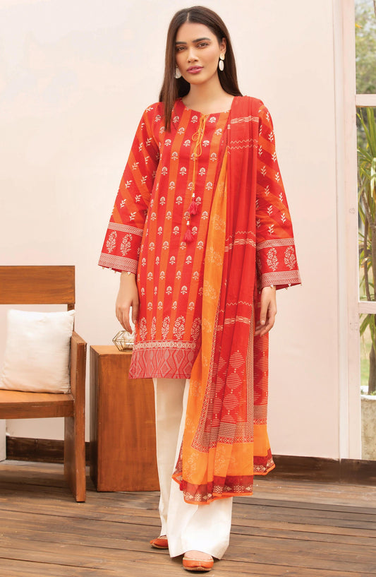 Orient - Unstitched 2 Piece Printed Lawn Shirt Chiffon Dupatta