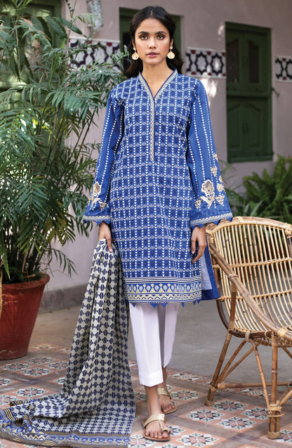 Orient - Unstitched 2 Piece Printed Lawn Shirt Dupatta