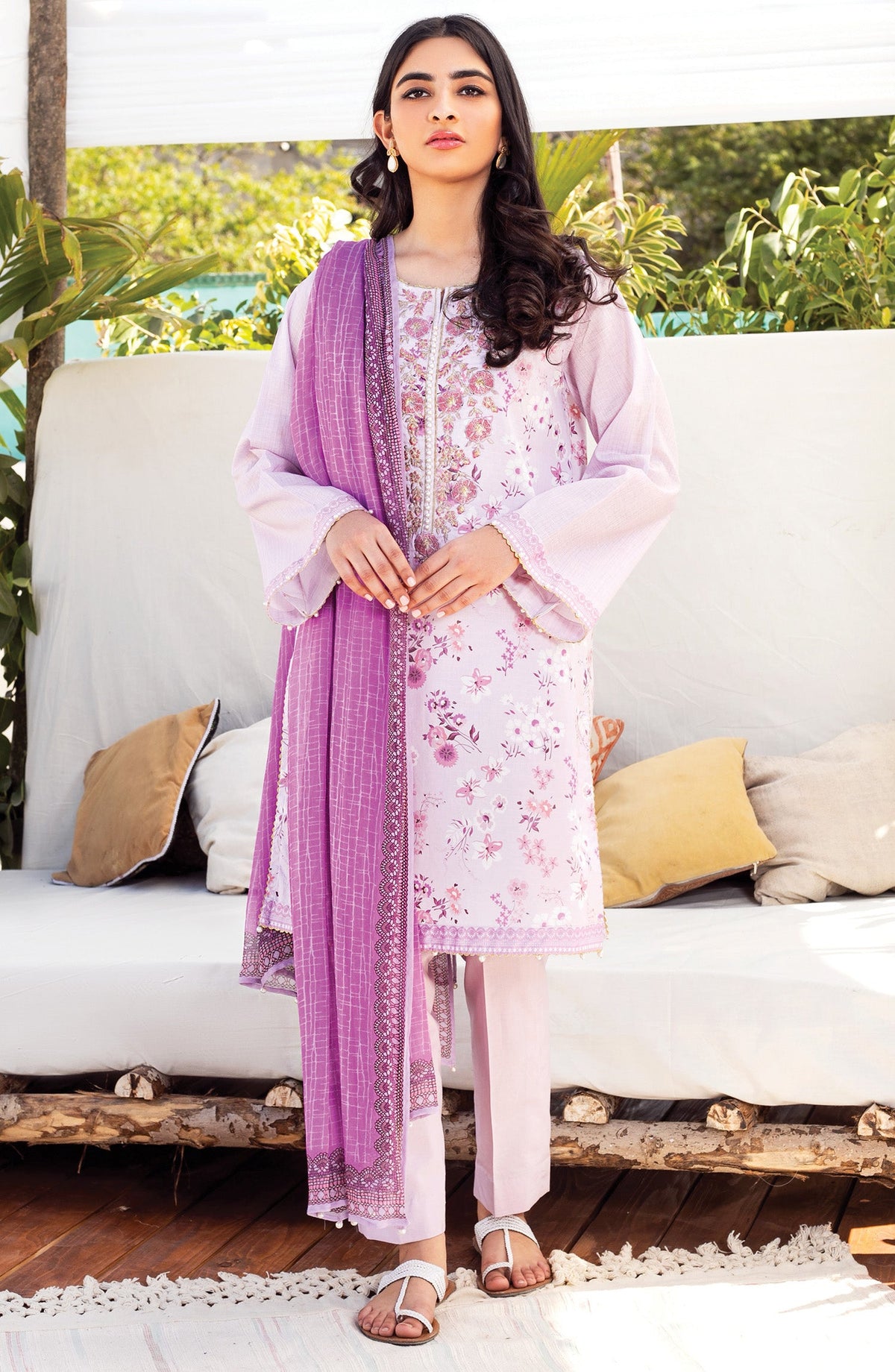 Orient - Unstitched 3 Piece Embroidered Lawn Suit