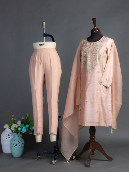 Eraj Hussain - Gotta Patti Peach - Stitched