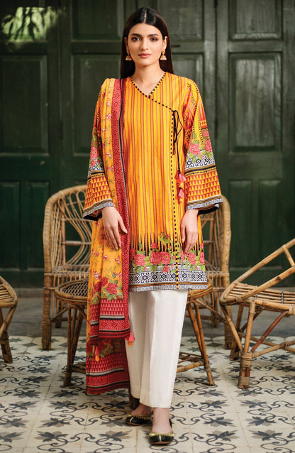 Orient - Unstitched 2 Piece Printed Lawn Shirt Dupatta