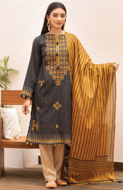 Orient - Unstitched 2 Piece Embroidered Lawn Shirt Dupatta