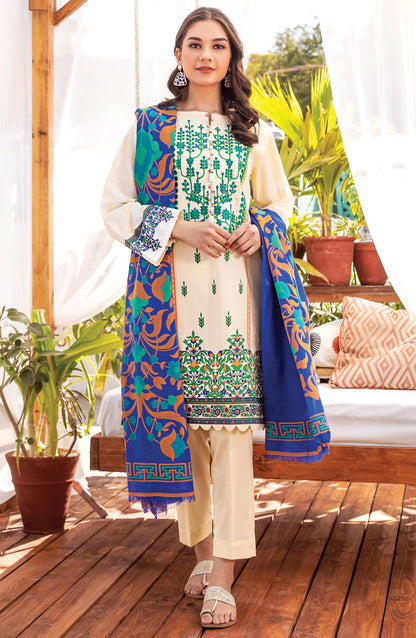 Orient - Unstitched 3 Piece Embroidered Lawn Suit