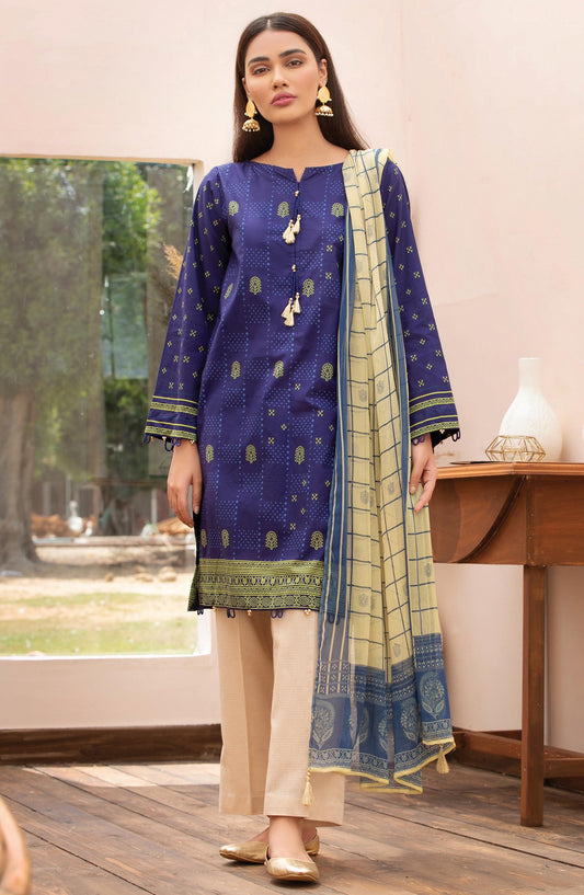 Orient - Unstitched 2 Piece Printed Lawn Shirt Chiffon Dupatta