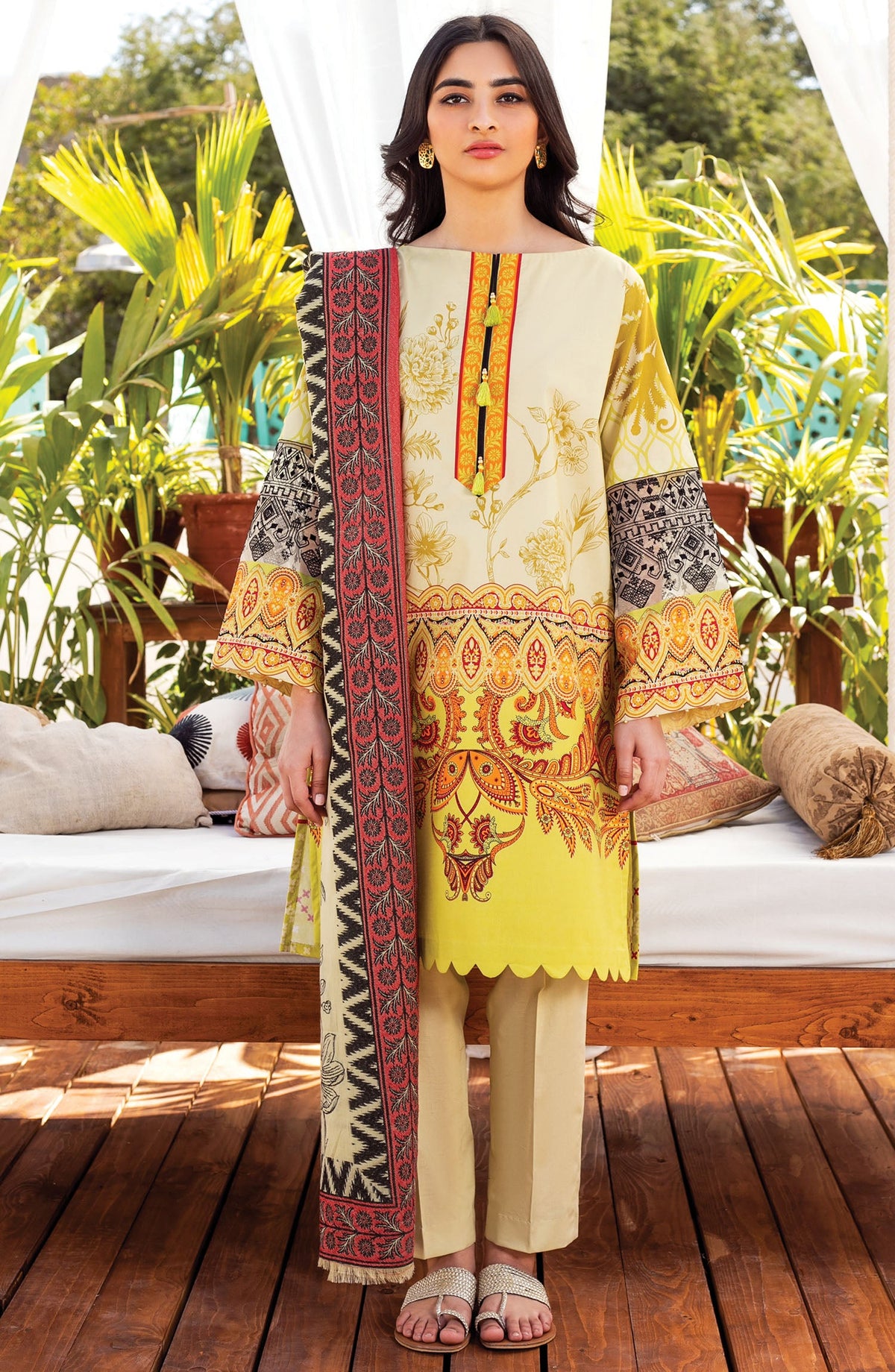 Orient - Unstitched 3 Piece Embroidered Lawn Suit