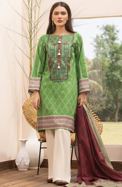 Orient - Unstitched 2 Piece Embroidered Lawn Shirt Dupatta