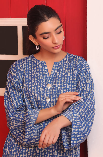 Orient - Stitched 2 Piece Printed Cambric Shirt and Cambric Pant