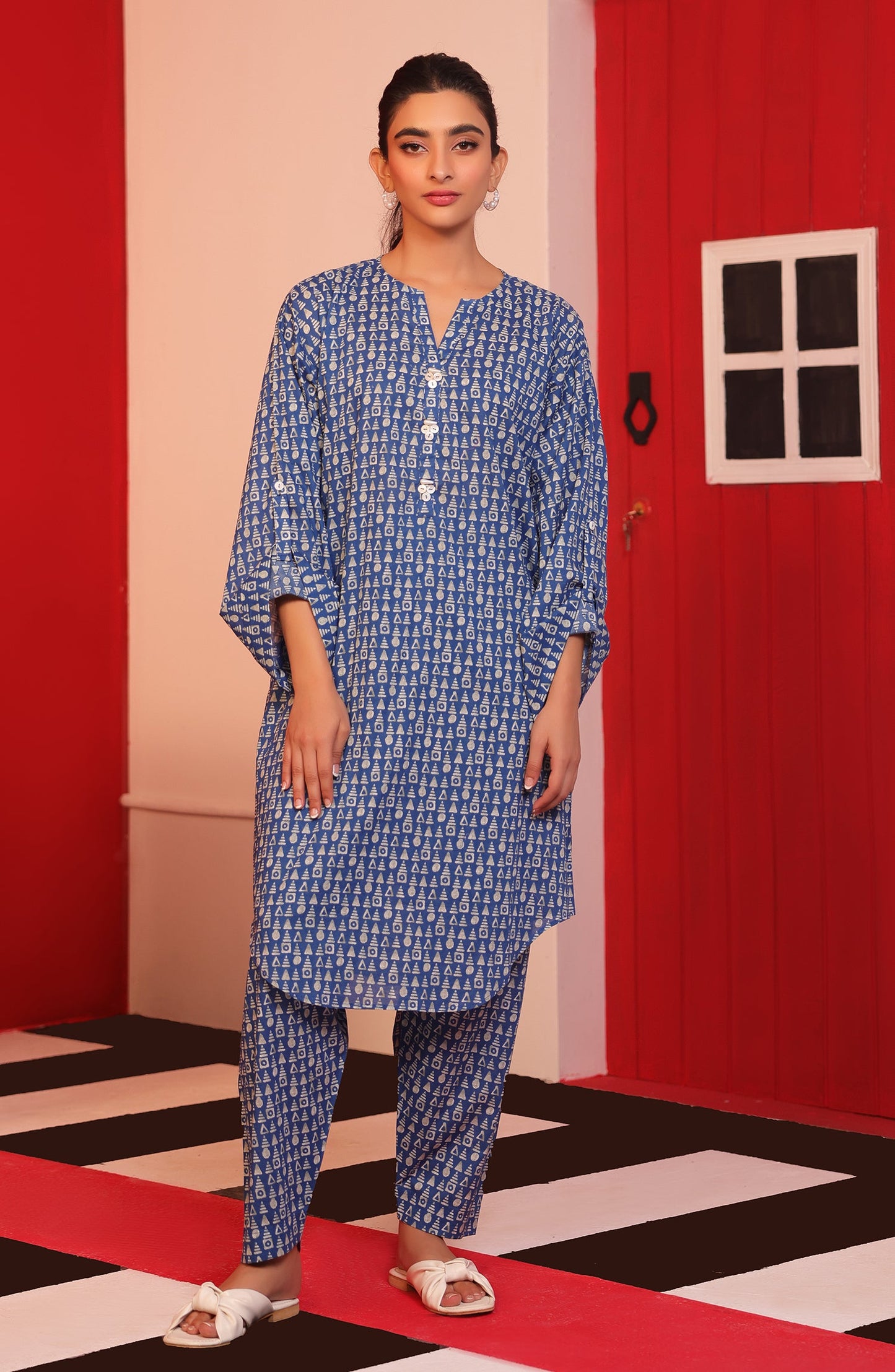 Orient - Stitched 2 Piece Printed Cambric Shirt and Cambric Pant