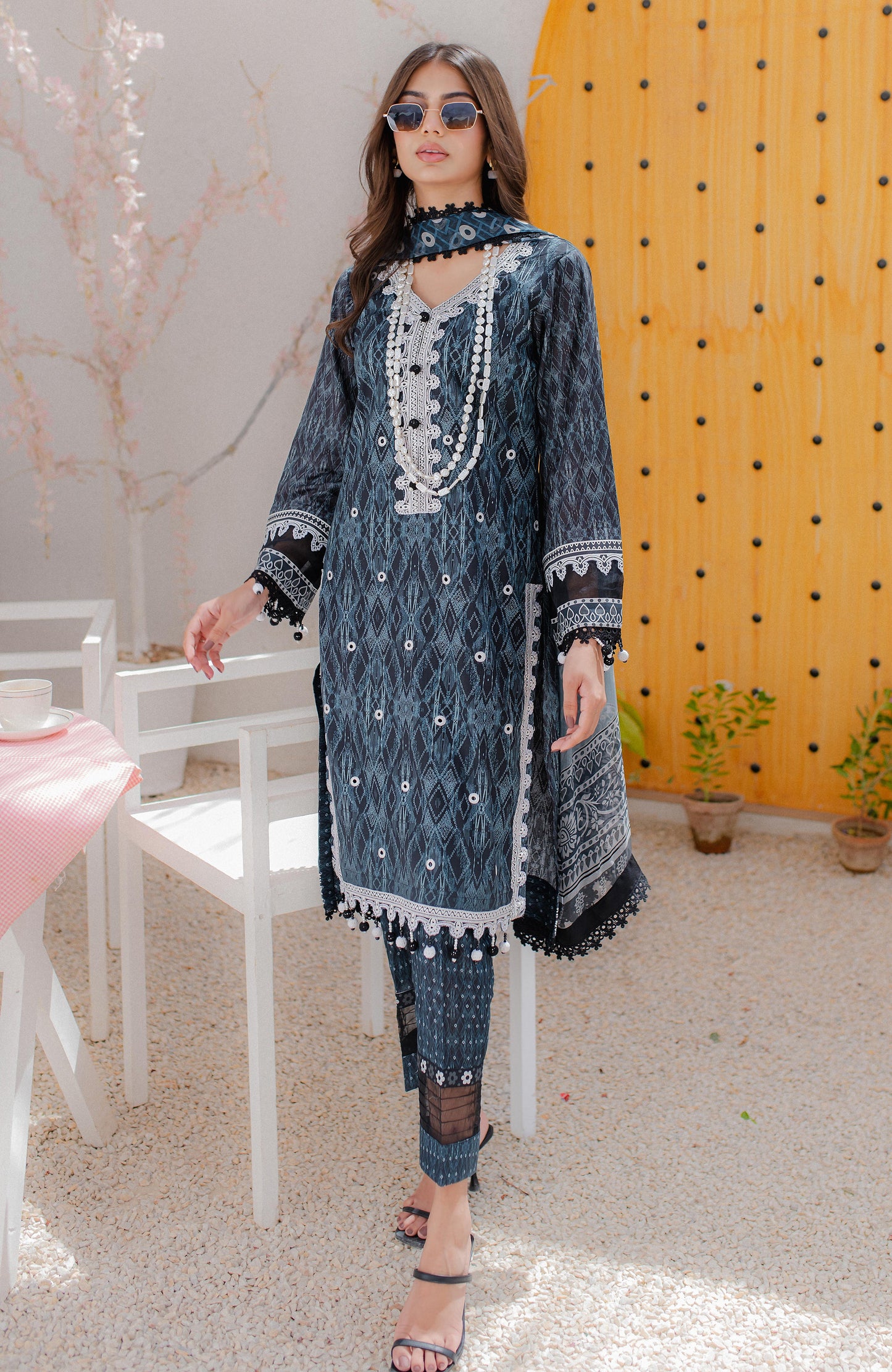 Alzohaib - 3-PIECE UNSTITCHED SUNSHINE PRINTKARI-SPK-23-02