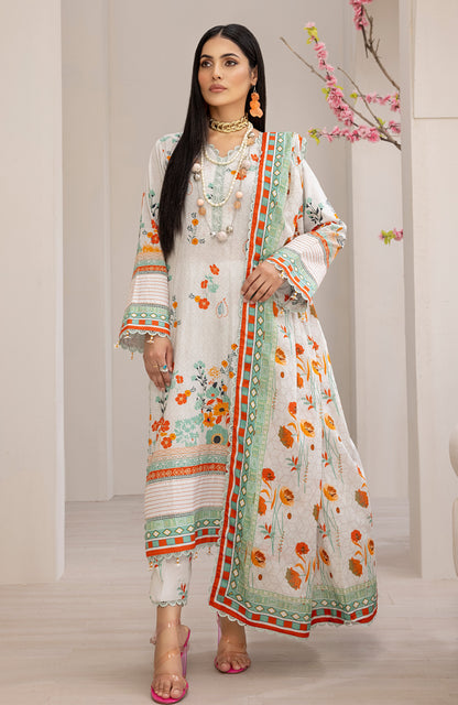 Alzohaib - 3-Piece Unstitched Digital Printed Cambric CPC-23-02