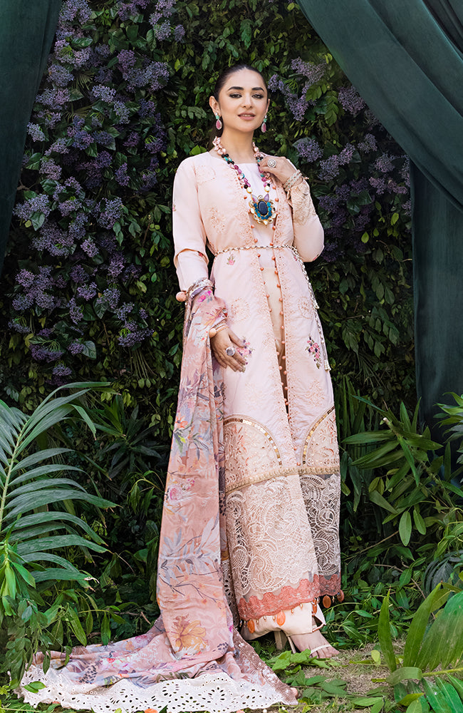 Alzohaib - 3 Piece Unstitched Luxury Embroidered Lawn-MLL-23-02