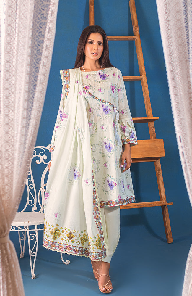 Alzohaib - 3 PIECE UNSTITCHED PRINTED LAWN-MSA-23-02