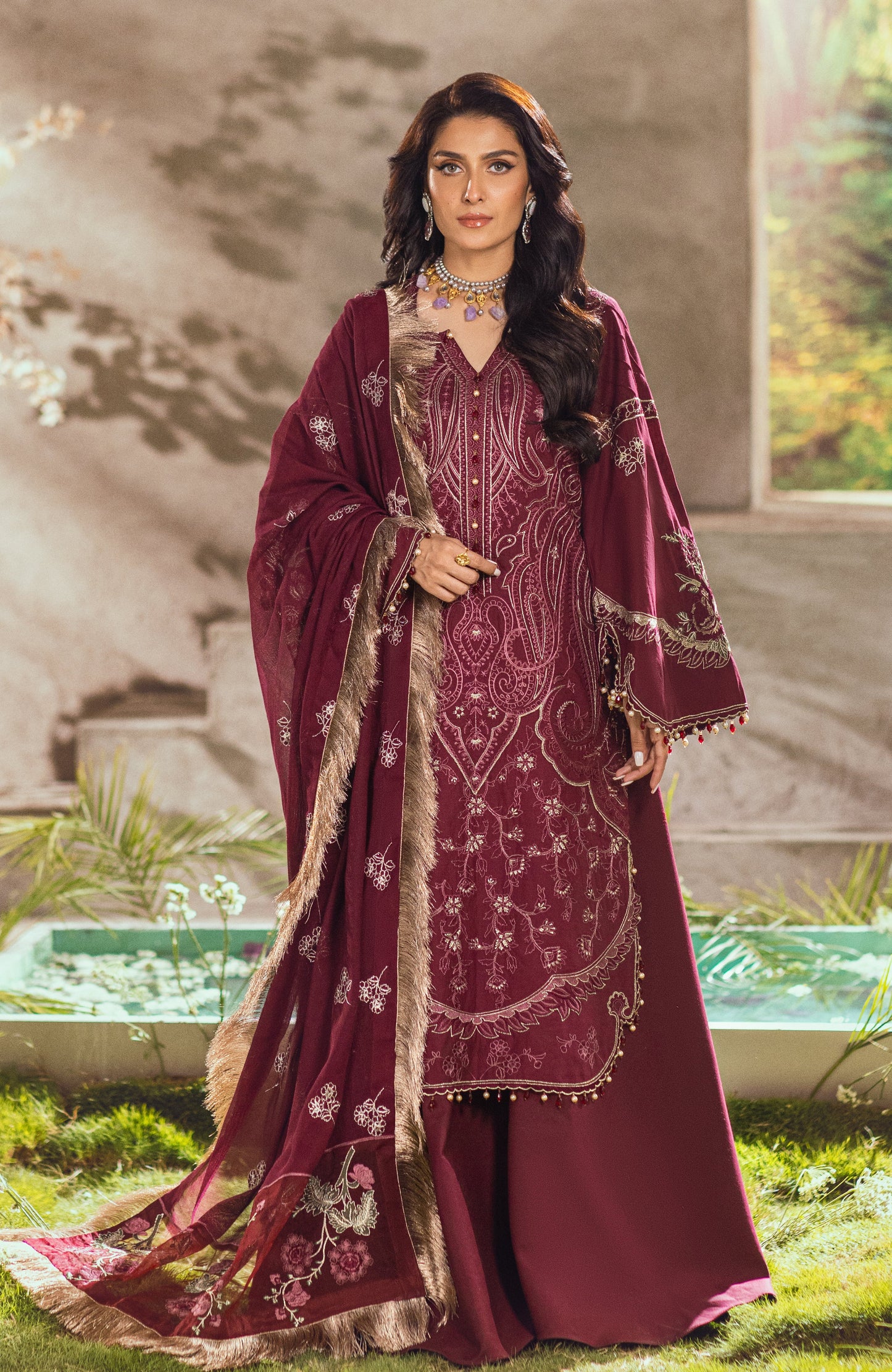 Alzohaib - 3 Piece Unstitched Luxury Embroidered Lawn-MLL-23-2-02