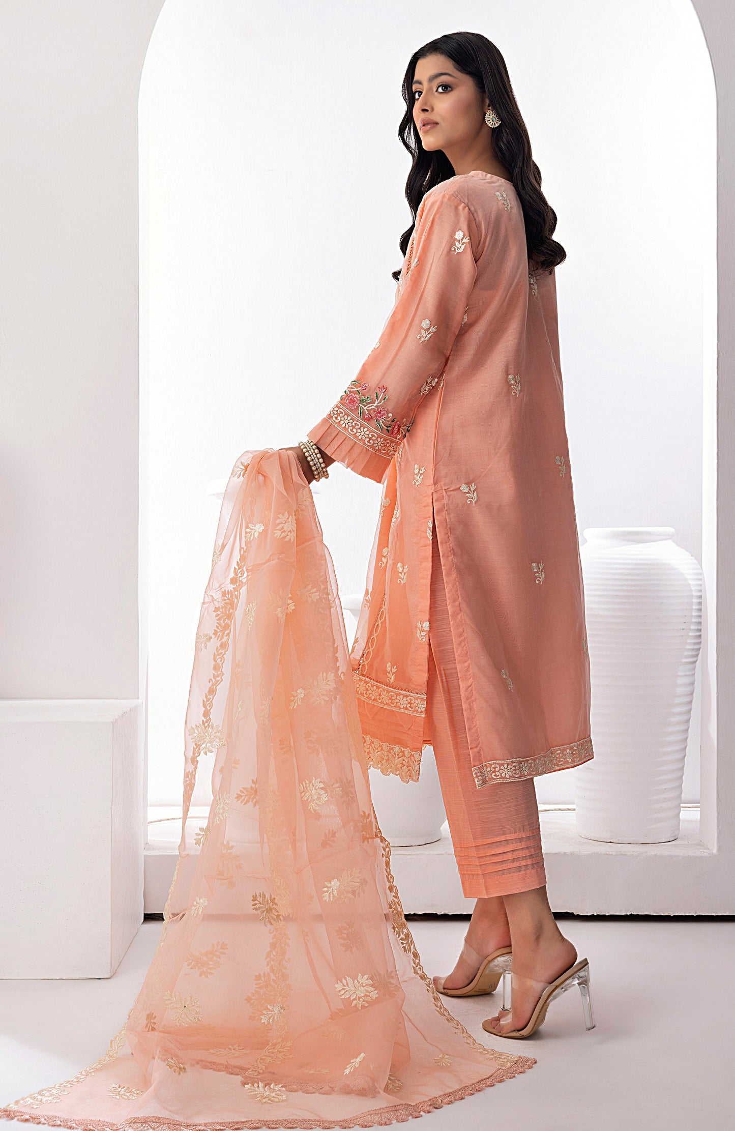 Alzohaib - 3 PC - STITCHED ORGANZA SERIES-AZP-23-02