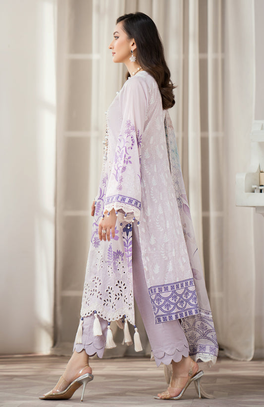 Alzohaib - 3 PIECE EMBROIDERED SUNSHINE CUTWORK-SBE-23-02