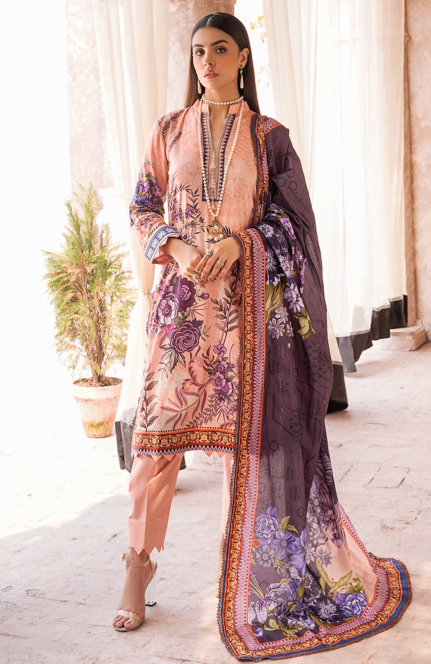 Alzohaib - 3-Piece Unstitched Digital Printed Cambric-MDP-2-23-02