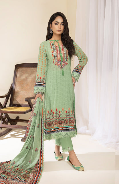 Alzohaib - 3-Piece Unstitched Digital Printed Lawn-CFD-23-03