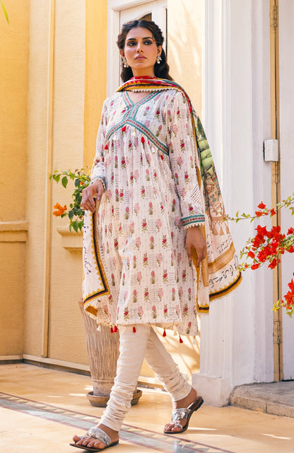 Alzohaib - 3-Piece Unstitched Digital Printed Cambric-AKC-23-02