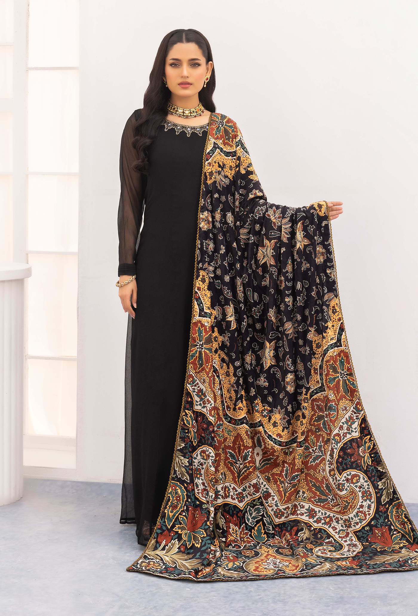 Adan's Libas - Adan's Velvet- Shawl 5438
