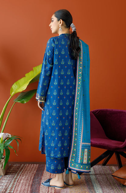 Orient - Unstitched 3 Piece Printed Khaddar Shirt , Khaddar Pant and Khaddar Dupatta