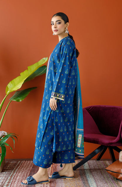 Orient - Unstitched 3 Piece Printed Khaddar Shirt , Khaddar Pant and Khaddar Dupatta