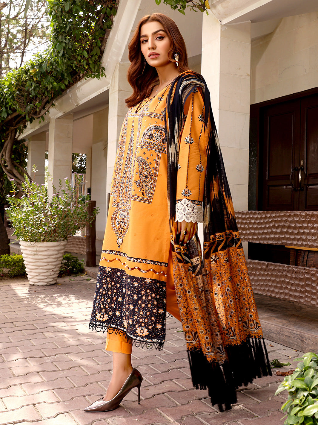 Binilyas - D#2020B | 3 Piece Luxury Unstitched