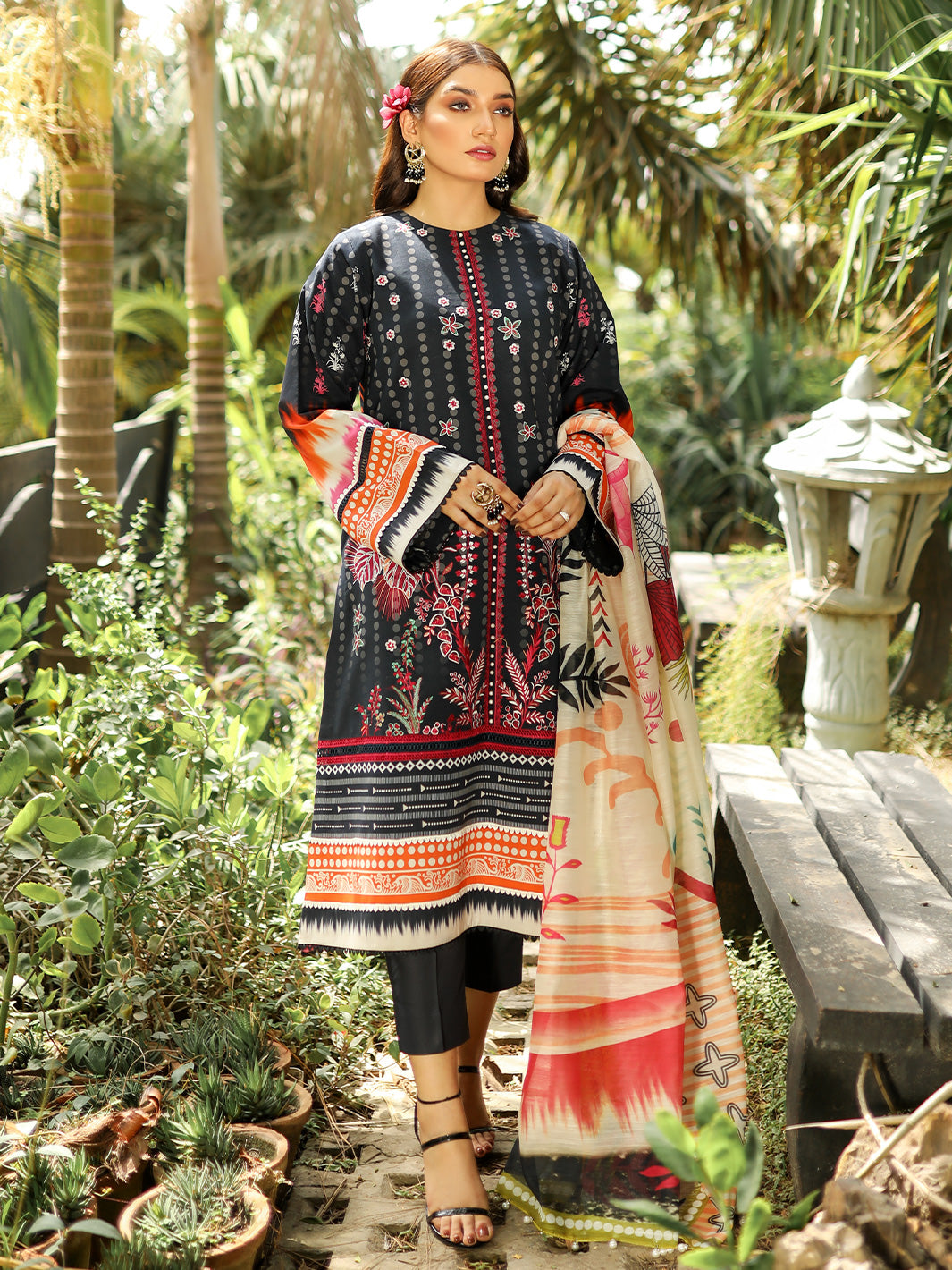 Binilyas - 2027-A | 3 Piece Unstitched