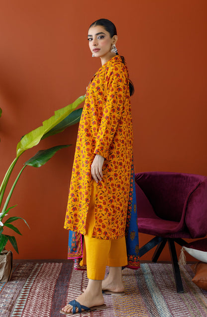 Orient - Stitched 3 Piece Printed Khaddar Shirt , Khaddar Pant and Khaddar Dupatta