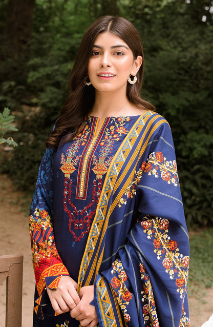 Orient - Unstitched 3 Piece Embroidered Linen Suit