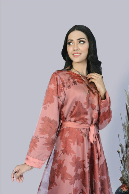 Bareeq Outfits - Blossom Floral Printed Frock