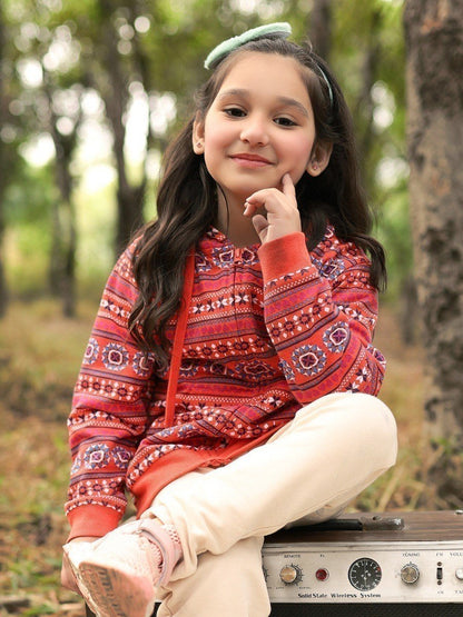 Edenrobe - Girl's Coral Hoodie - EGTH20-001