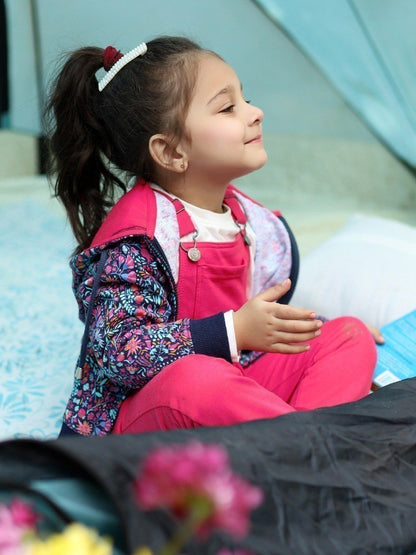 Edenrobe - Girl's Blue Multi Hoodie - EGTH20-002