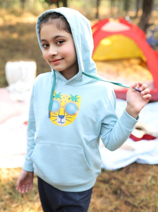 Edenrobe - Girl's Sky Blue Hoodie - EGTH20-003