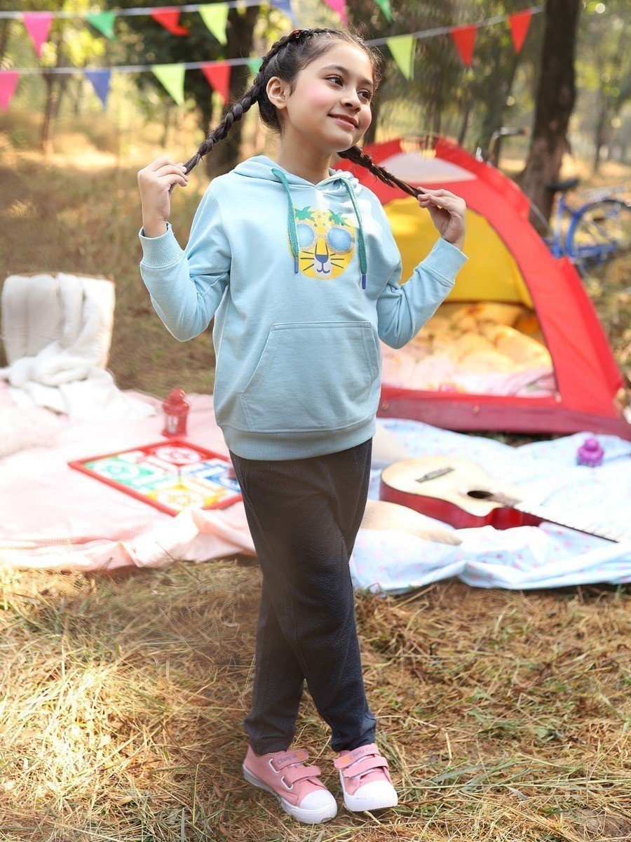 Edenrobe - Girl's Sky Blue Hoodie - EGTH20-003