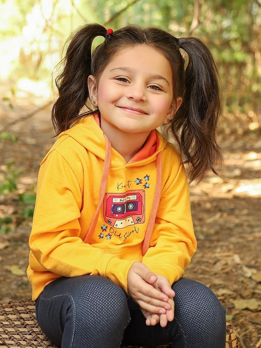 Edenrobe - Girl's Yellow Hoodie - EGTH20-004