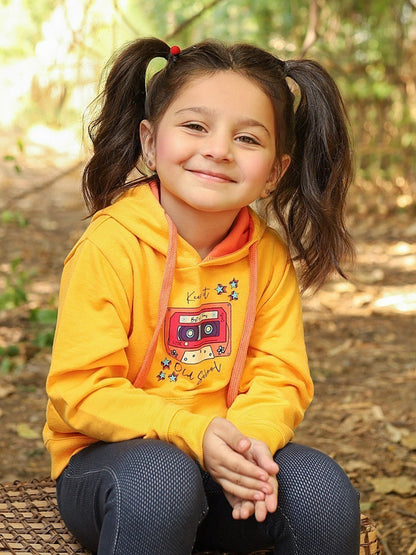 Edenrobe - Girl's Yellow Hoodie - EGTH20-004