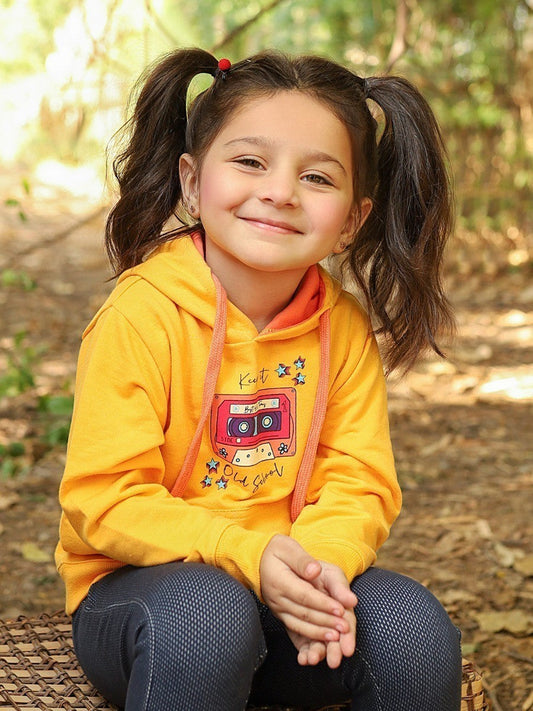 Edenrobe - Girl's Yellow Hoodie - EGTH20-004