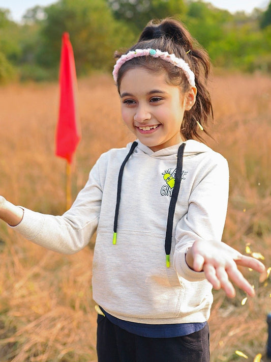 Edenrobe - Girl's Oatmeal Hoodie - EGTH20-005