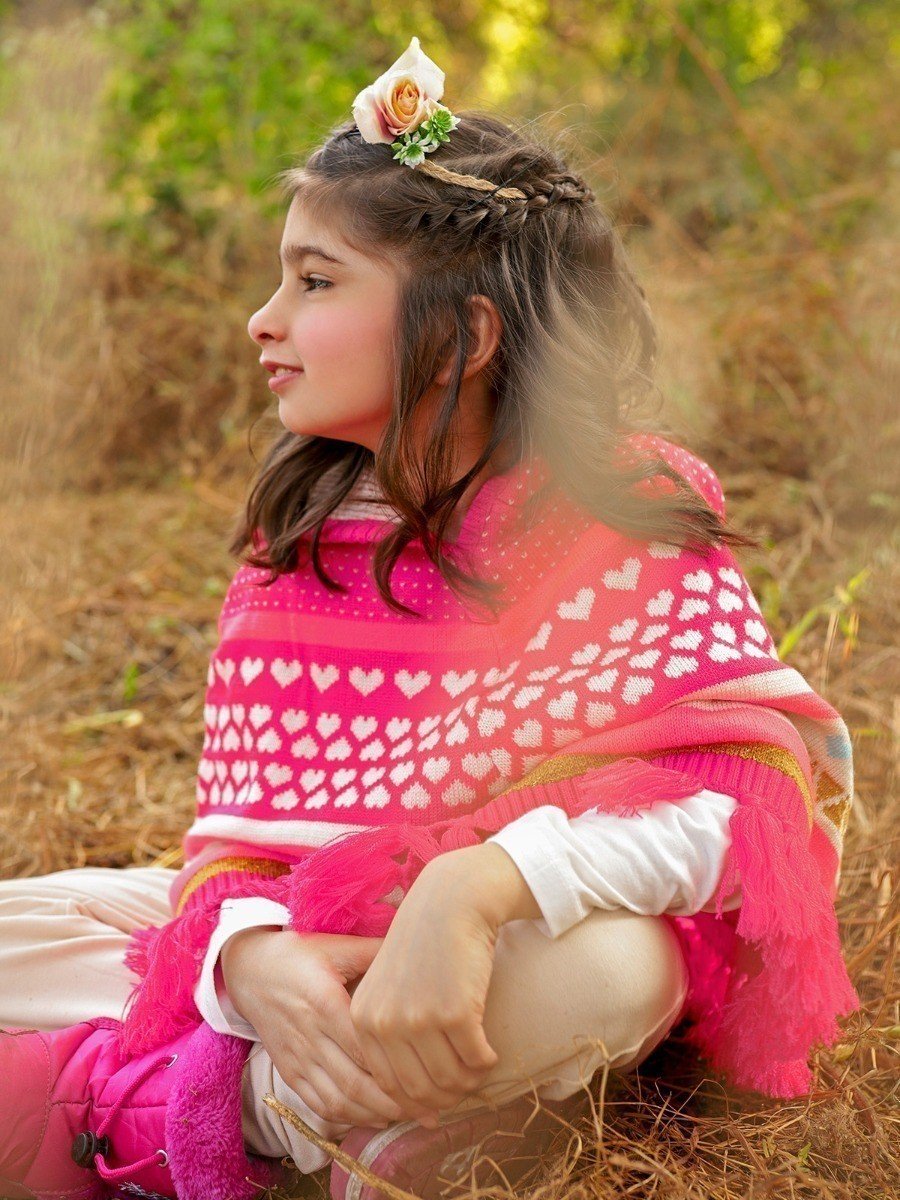 Edenrobe - Girl's Dark Pink Sweater - EGTSWT20-002