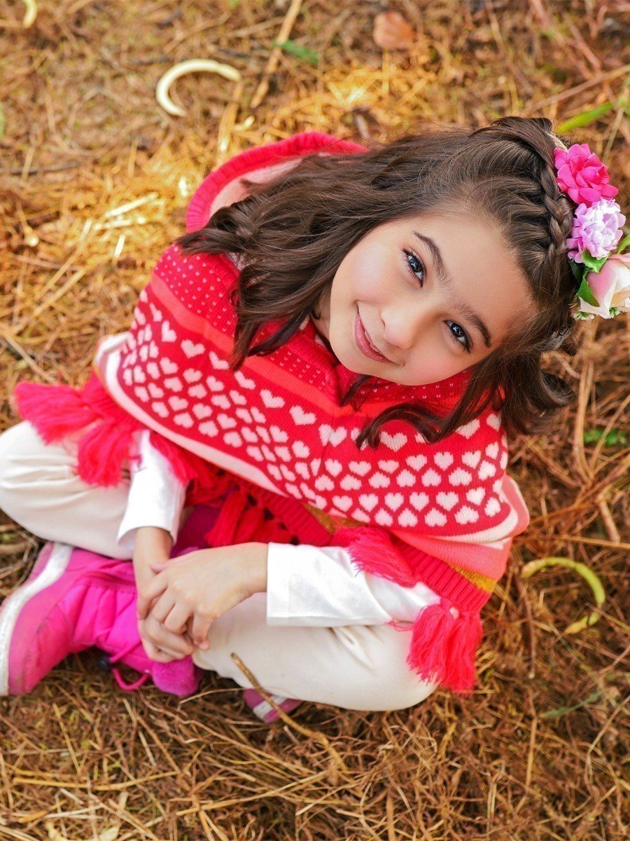 Edenrobe - Girl's Dark Pink Sweater - EGTSWT20-002