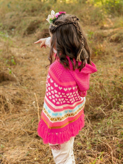 Edenrobe - Girl's Dark Pink Sweater - EGTSWT20-002