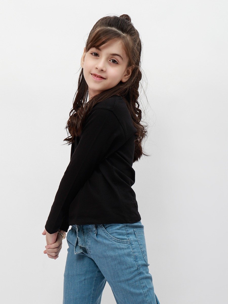 Edenrobe - Girl's Black Top - EGTBF20-006