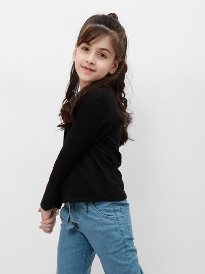 Edenrobe - Girl's Black Top - EGTBF20-006