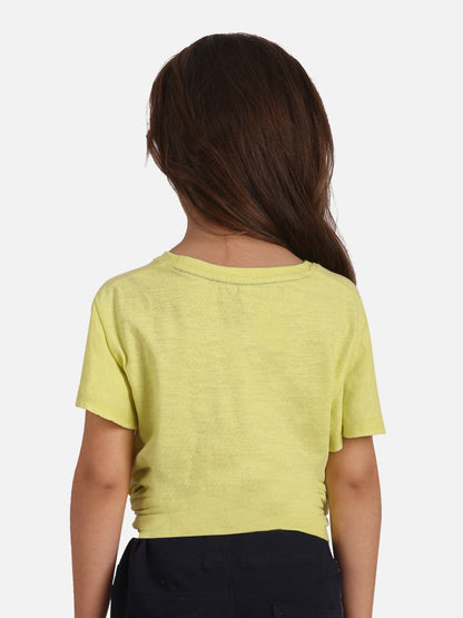 Edenrobe - Girl's Light Yellow Top - EGTK20-007