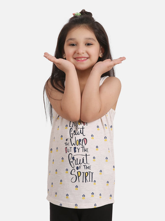 Edenrobe - Girl's Off White Top - EGTK20-010