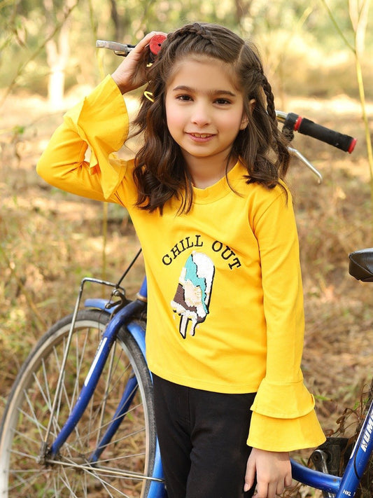Edenrobe - Girl's Yellow Top - EGTKF20-001
