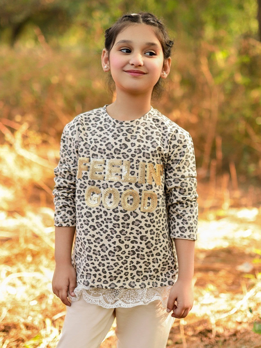 Edenrobe - Girl's Cream Top - EGTKF20-003